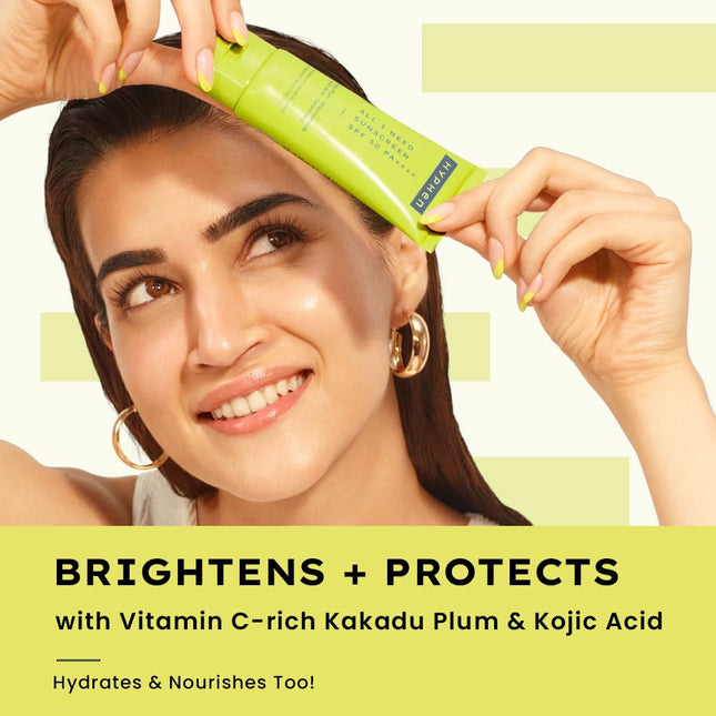 Hyphen All I Need Sunscreen SPF 50 PA ++++ |Lightweight Sun Cream | 50ml