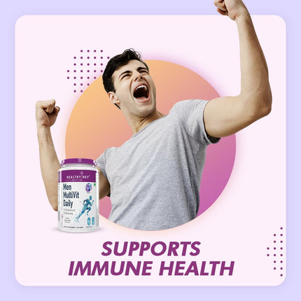 HealthyHey Nutrition MultiVitamin for Men - Multi-Vit Daily - 13 Vitamins & 12 Minerals - 90 Capsules