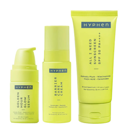 Hyphen Daily Face Care Regime for Normal & Dry Skin | 3 Step Facial Kit Routine withFace Serum