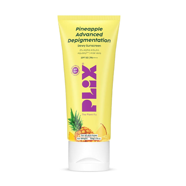 PLIX - THE PLANT FIX Pineapple Advanced Depigmentation Dewy Sunscreen SPF 50 PA++++ 50G