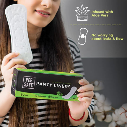 PEESAFE Aloe Vera Panty Liners (Pack of 50 Liners)