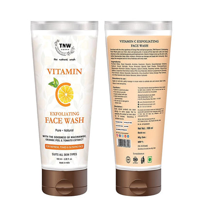 TNW-The Natural Wash Vitamin C Face Wash with Niacinamide, Orange Peel & Tomato Extracts - 100ml