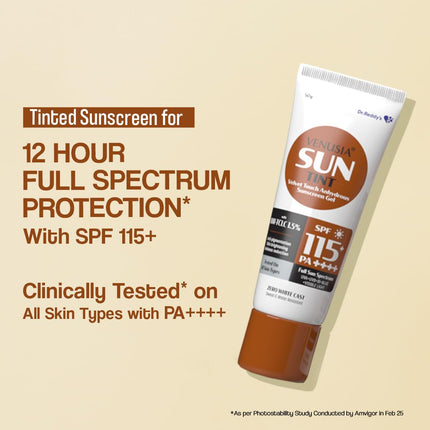 VENUSIA Dr. Reddy's Sun Tint SPF 115|India's First Sunscreen -50G