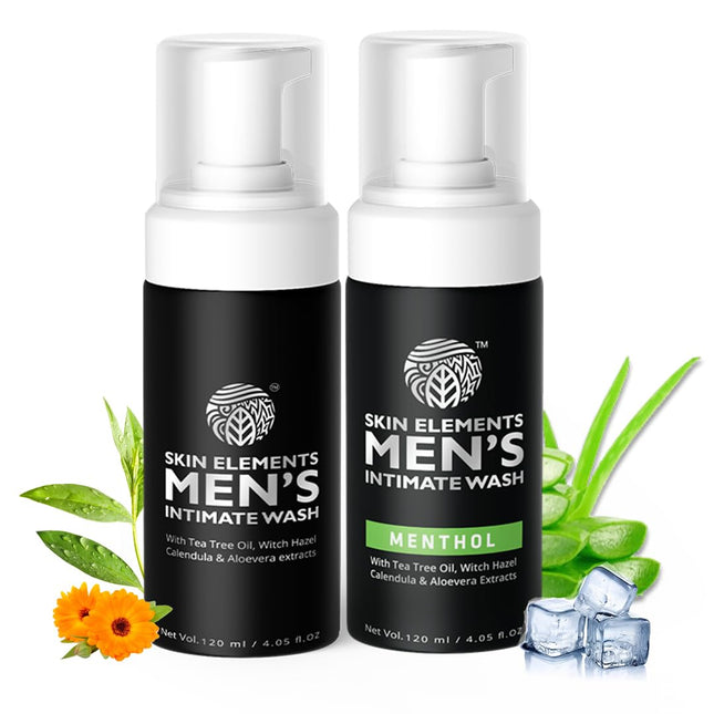 Skin Elements Intimate Wash for Men Combo Tea Tree Oil & Menthol-120ml Pack of 2