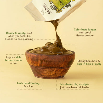 Nat Habit - Fresh Henna Paste, Pre-Soaked in Black Tea (Pack of 2 x 220g)