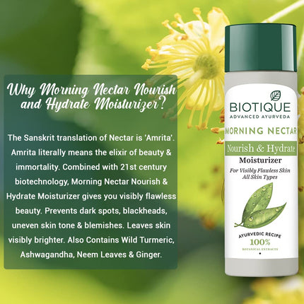 Biotique Morning Nectar Flawless Skin Moisturizer Lotion -190ml