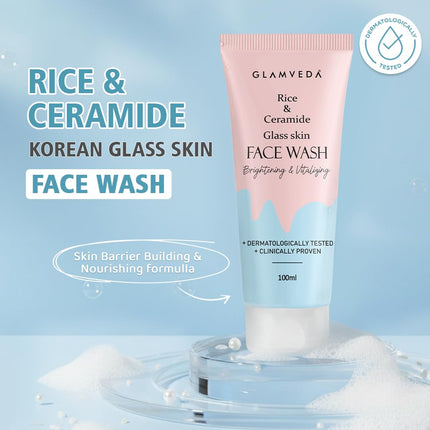 Glamveda Korean Glass Skin Rice Water Facewash-100ml