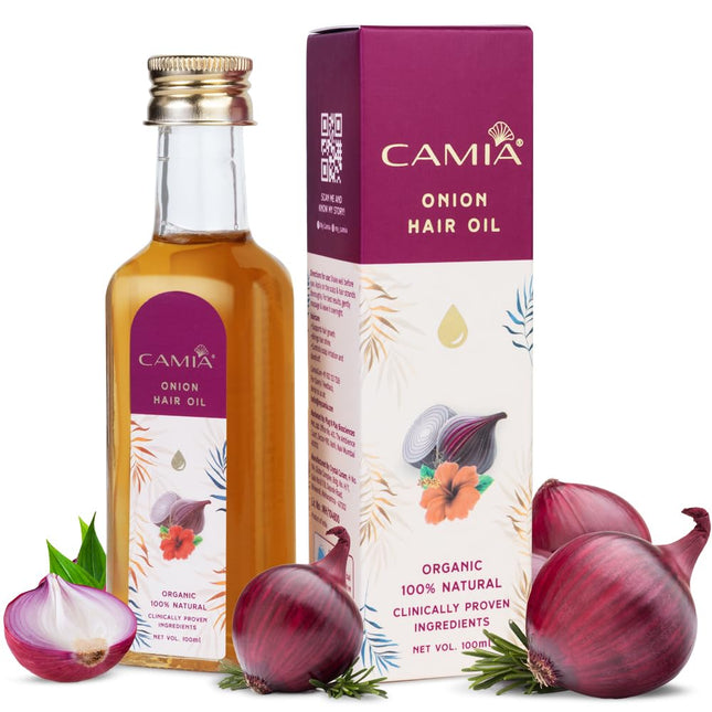 CAMIA Organic Onion Hair Oil with 5 Natural Hair Growth-100ml