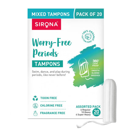 Sirona Period Made Easy Mix Tampons - 20 Piece (Pack of 1)