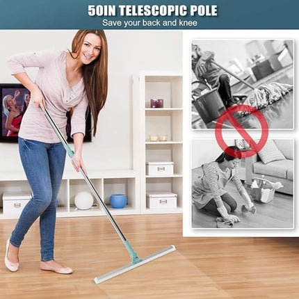 Multifunction Magic Broom,Silicone Floor Squeegee Broom with Long Handle,Scraping Besom for Floor Bathroom Kitchen Shower Tile Pet Hair (Silicon)