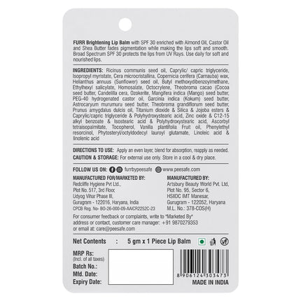 FURR 1% Vitamin C & Kojic Acid Brightening Lip Balm with SPF 30