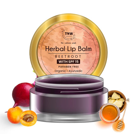 TNW-THE NATURAL WASH Herbal Beetroot Lip Balm with Cocoa Butter, Shea Butter & Essential Oils-5gm