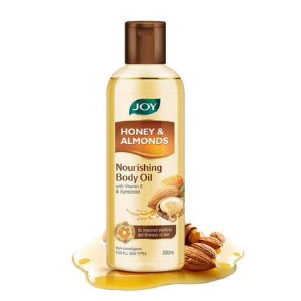 Joy Honey & Almonds Body Oil with Vitamin E & Sunscreen-200 ml