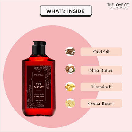 THE LOVE CO. Oud Fantasy  with Jojoba Oil, Shea Butter & Vitamin E  Body Lotion-250ml