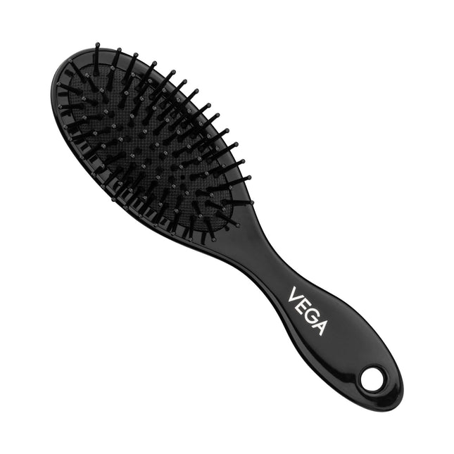 Vega Compact Paddle Hair Brush with Mirror for Men & Women