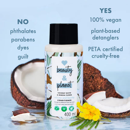 Love Beauty & Planet Coconut Water and Mimosa Flower Volume and Bounty Conditioner- 400 ml