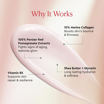 The Face Shop Pomegranate & Collagen Face Cream With 10% Marine Collagen & Pomegranate Extracts-100ml