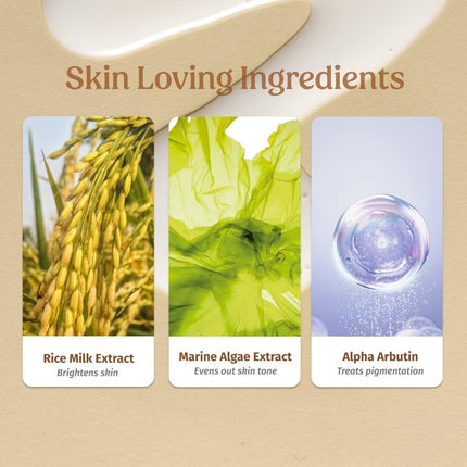Vilvah Store Milk Drops Serum Formulated With Rice Milk Extract, Marine Algae Extract, Alpha Arbutin-40ml