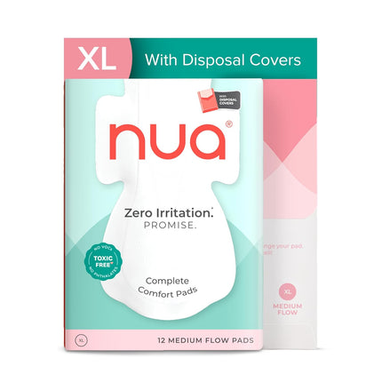Nua Complete Comfort Sanitary Pads Sensitive Skin | Pack of 12