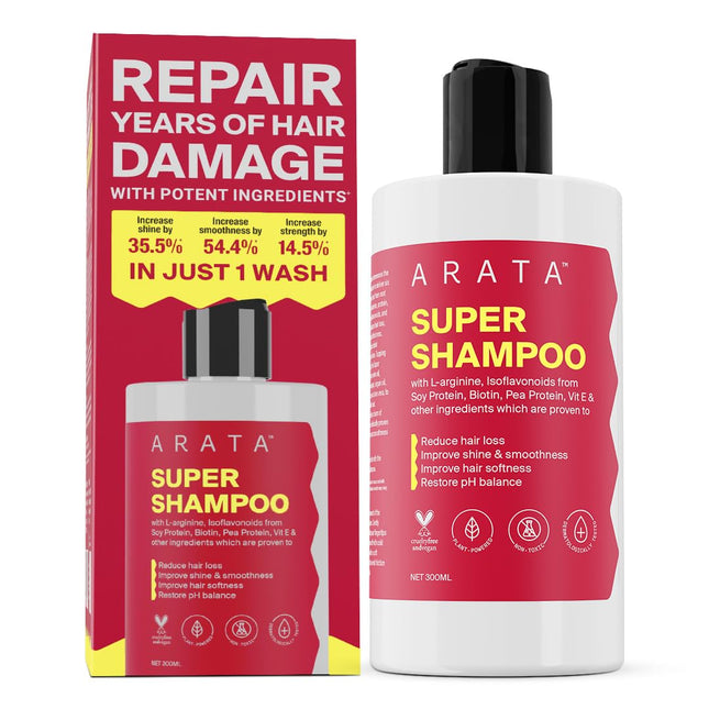 Arata Super Shampoo (300ml) Prevents Hair Loss For Women & Men