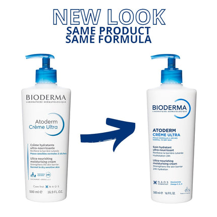 Bioderma Atoderm Creme Moisturizer with Niacinamide Hyaluronic Acid & Ceramides-500ml