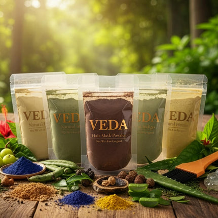 Veda Natural Hair Colours | Ayurvedic Hair Dye Kit Henna Powder 250gms