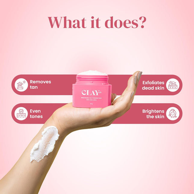 Clayco Detan Rice Face Pack with AHA & BHA -50g