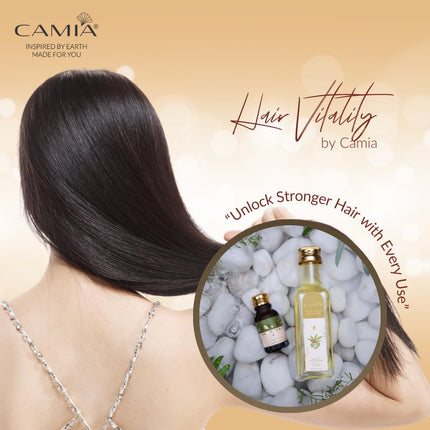 CAMIA Premium Cold Pressed Organic Castor Oil, 100 ML + Rosemary Essential Oil