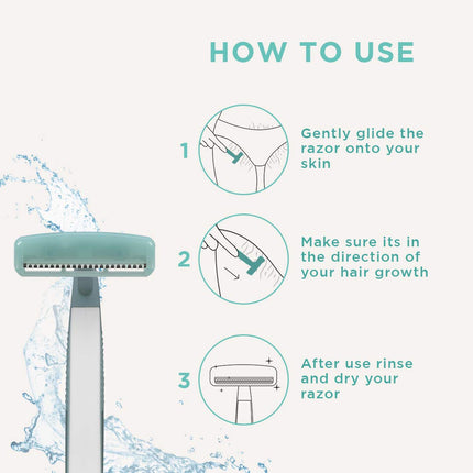 FURR Bikini Line Razor With Chromium and PTFE Coated Reusable Blade-Pack Of 1