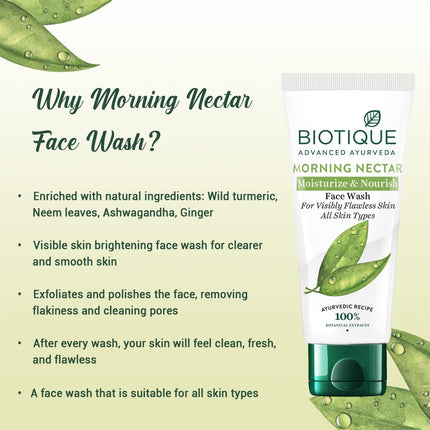 Biotique Morning Nectar Moisturize & Nourish Face Wash All Skin Types-150ml