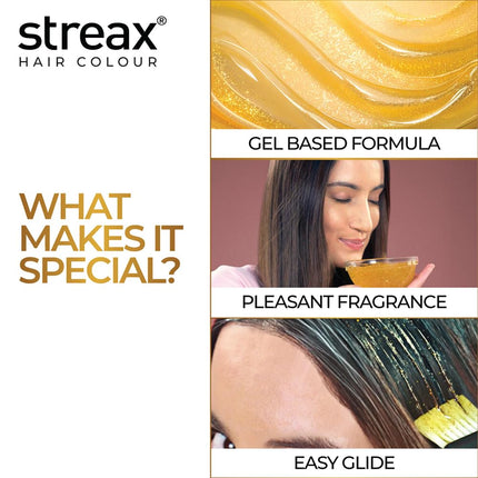 Streax Gel Hair Colour for Women & Men Dark Brown 3, 150ml