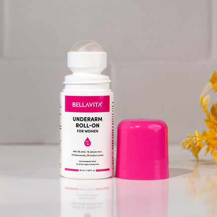 Bella Vita Organic Deo White Natural Underarm 50ml Roll On Deodorant for Women