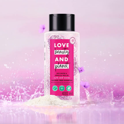 Love Beauty And Planet Rice Water & Angelica Seed Oil Silicone-Free Curl & Waves Shampoo-400ml