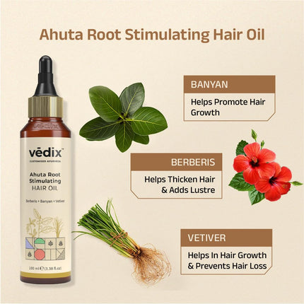 Vedix Ayurvedic Hair growth Kit | 5 product Kit | for Normal Hair, Normal - Oily Scalp, Straight Hair