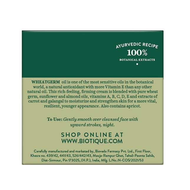 Biotique Wheat Germ Anti- Ageing Night Cream -50g