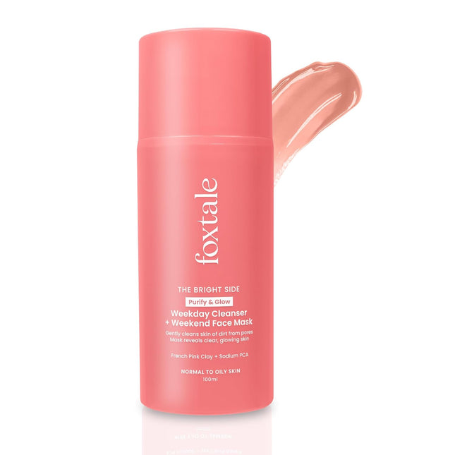 Foxtale Purify & Glow Cleanser + Clay Mask 100ml