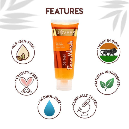 Jovees Herbal Detan Face Wash for All skin type - 120ml