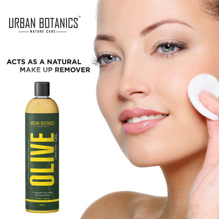 UrbanBotanics Pure Cold Pressed Olive Oil For Hair and Skin, 100ml