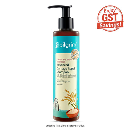 Pilgrim Korean Rice Water & Collagen Advanced Damage Repair Shampoo-200ml