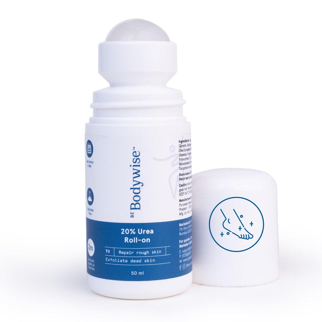 Be Bodywise 20% Urea Foot Cream Roll On | With 2% Lactic Acid, Olive Oil & Vitamin E