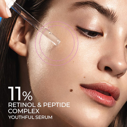 Streax Youthful Shine Face Serum, 30ml |11% Retinol & Peptide Complex