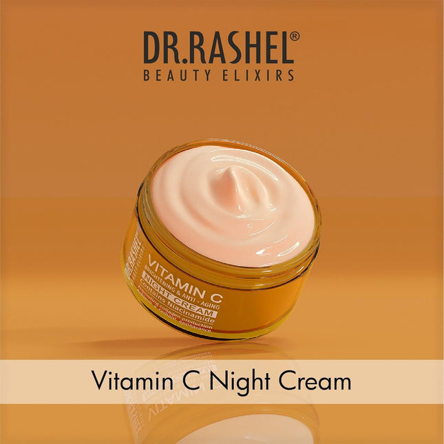 DR.RASHEL Vitamin C Night Cream Enriched with a Powerful Combination of Vitamin C & Collagen (50gm)