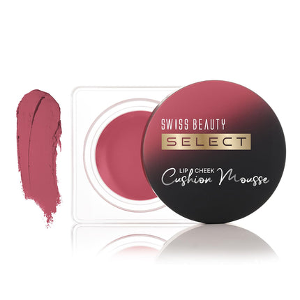 Swiss Beauty Select Lip And Cheek Cushion Creamy Mousse with Vitamin E-4.5gm