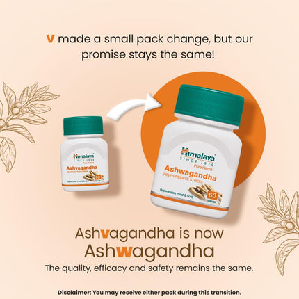 Himalaya Ashwagandha - General Wellness Tablets, 60 Tablets