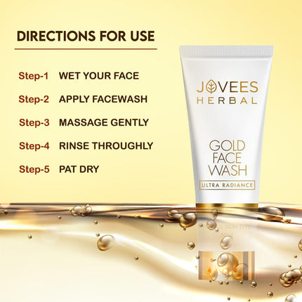 Jovees Herbal Ultra Radiance Gold Face Wash For All Skin Types 100ml