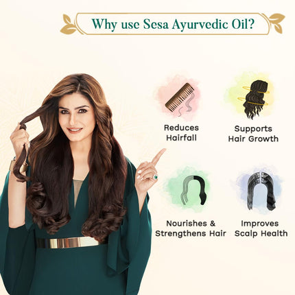 SESA Ayurvedic Hair Oil 200Ml + Ayurvedic Medicinal Shampoo 200Ml