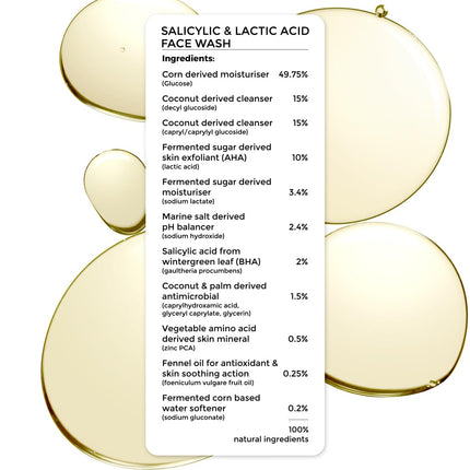 Brillare 2% Salicylic Acid Face Wash With Lactic Acid & Zinc