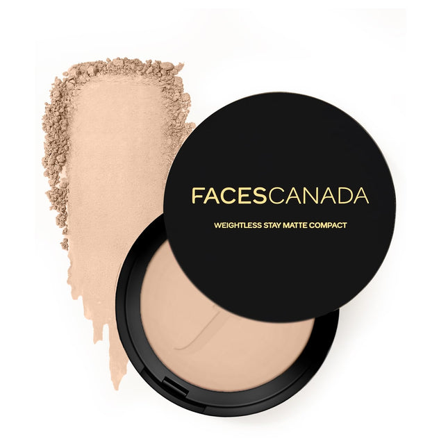 FACESCANADA Weightless Stay Matte Finish Compact Powder - Natural, 9g
