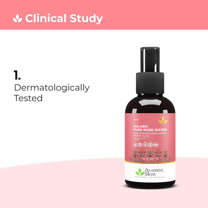 Avimee Herbal Gulabo Premium Rose Water Toner | For All Skin Types | 110 ml