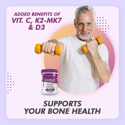 Healthy Hey Nutrition Joint relief Collagen Peptide Powder - 200 G (Orange)